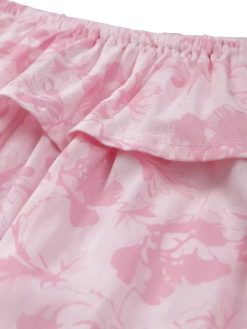 Gini & Jony Girls Yellow Printed Cotton Sleeveless Woven Top