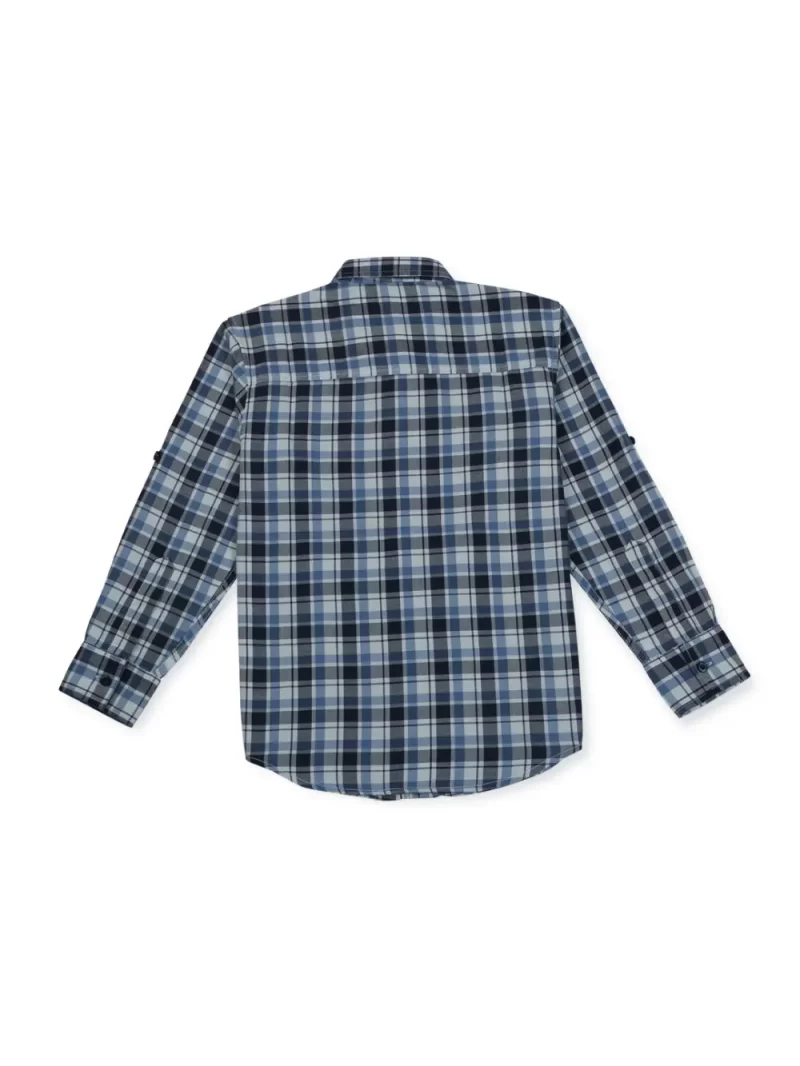 Gini & Jony Boys Blue Checks Cotton Full Sleeves Shirt