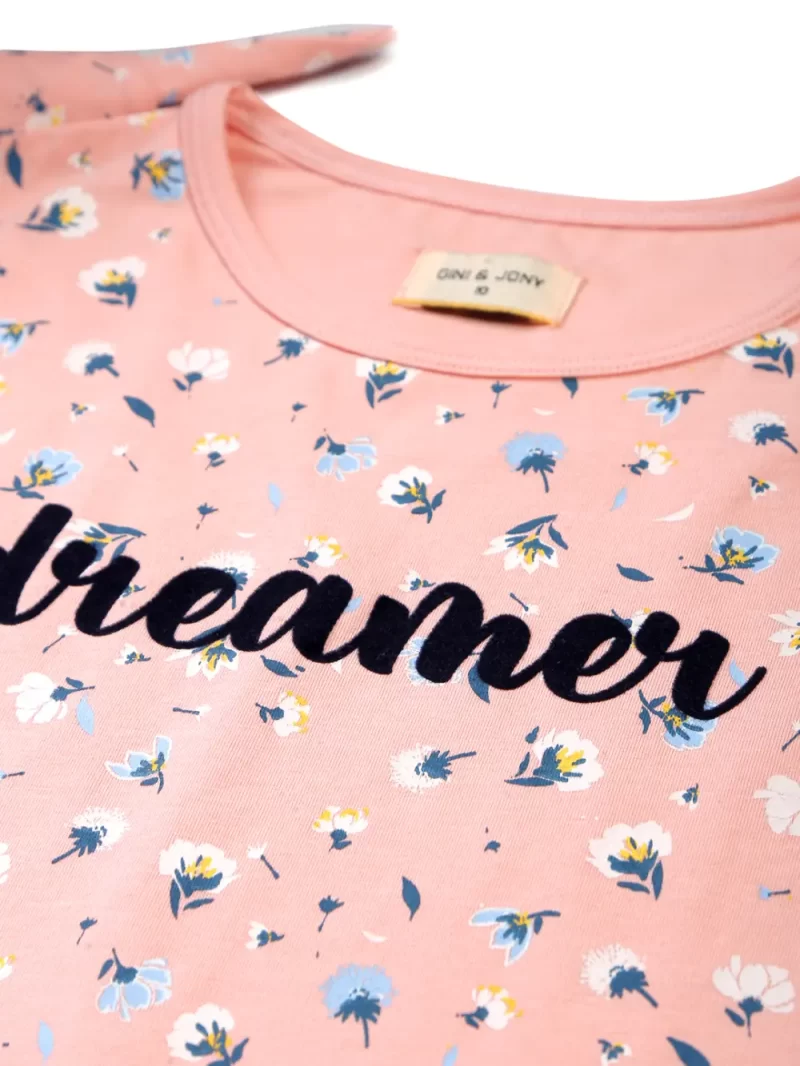 Gini & Jony Girls Printed Cotton Sleeveless Knits Regular Fit Top