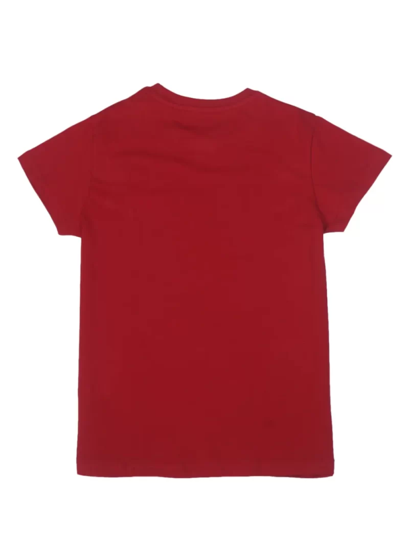 Gini And Jony Girls Maroon Printed Cotton Knits Top Half Sleeves 11-12 Years