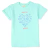 Gini & Jony Girls Blue Solid Cotton Half Sleeves Knits Top