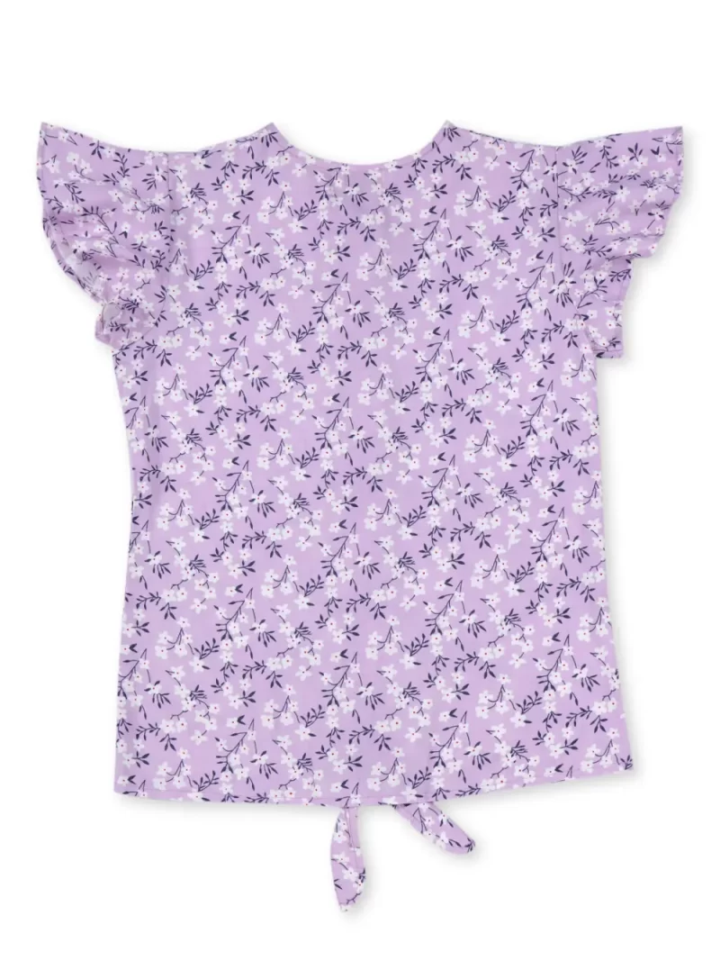 Gini & Jony Girls Yellow Printed Cotton Sleeveless Woven Top