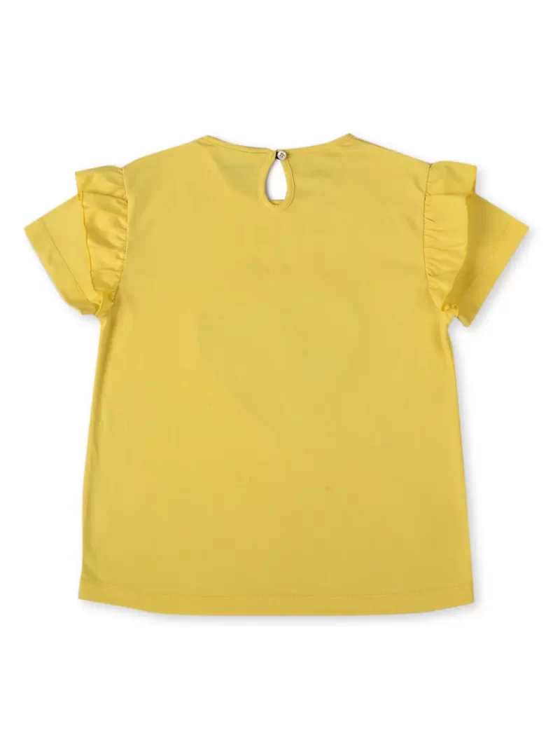 Gini & Jony Girls Orange Camouflage Knits Half Sleeves Knits Top