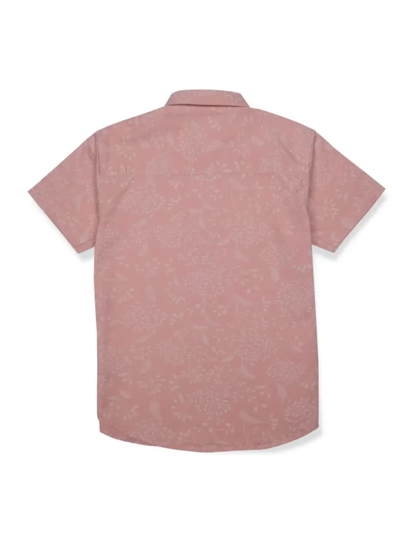 Gini & Jony Boys Pink Printed Cotton Half Sleeves Shirt