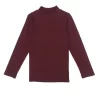 Gini And Jony Girls Maroon Solid Cotton Skivvy Full Sleeves 9-10 Years