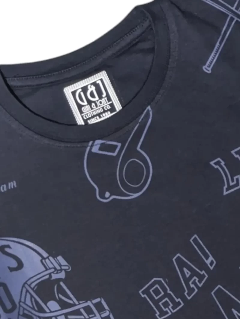 Gini And Jony Boys Navy Graphic Print Cotton T-Shirt Half Sleeves