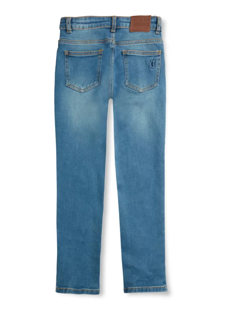 Gini And Jony Boys Blue Washed Denim Fixed Waist Jeans