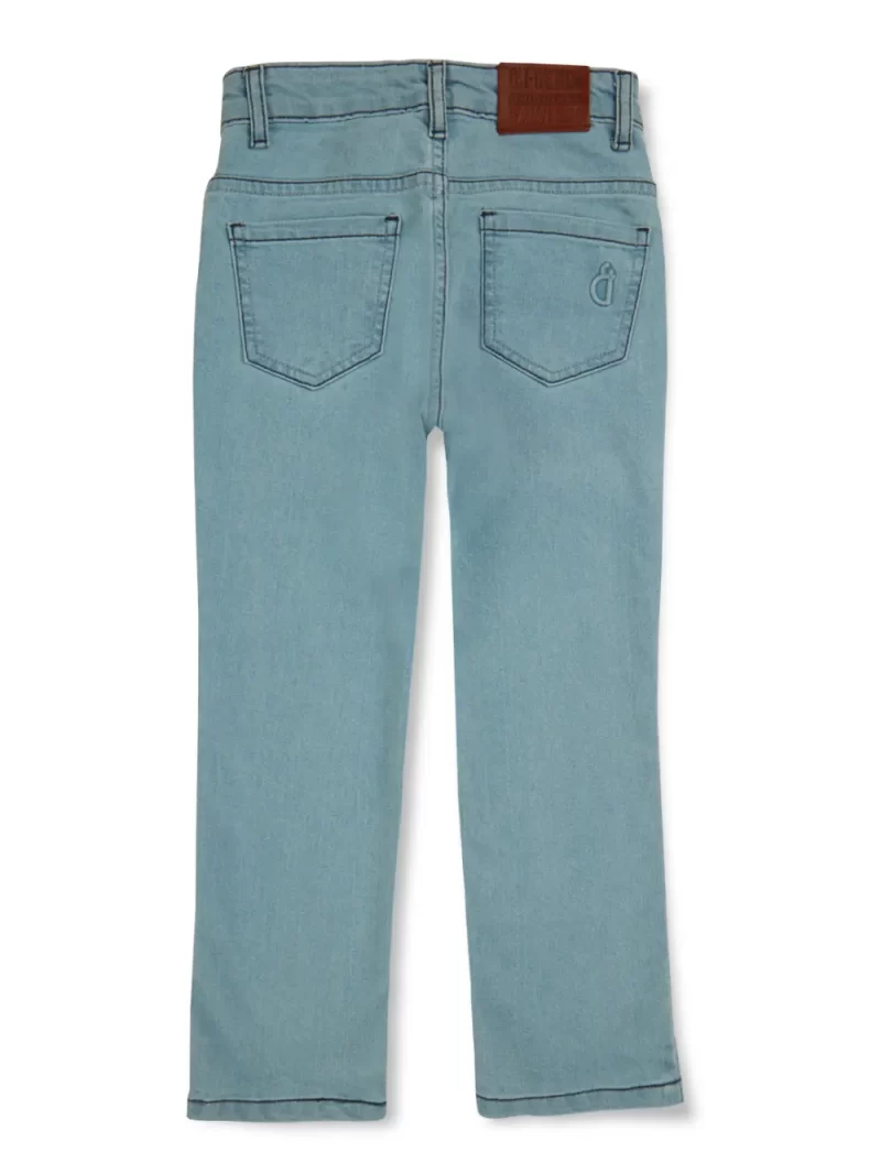Gini And Jony Boys Blue Solid Denim Fixed Waist Jeans