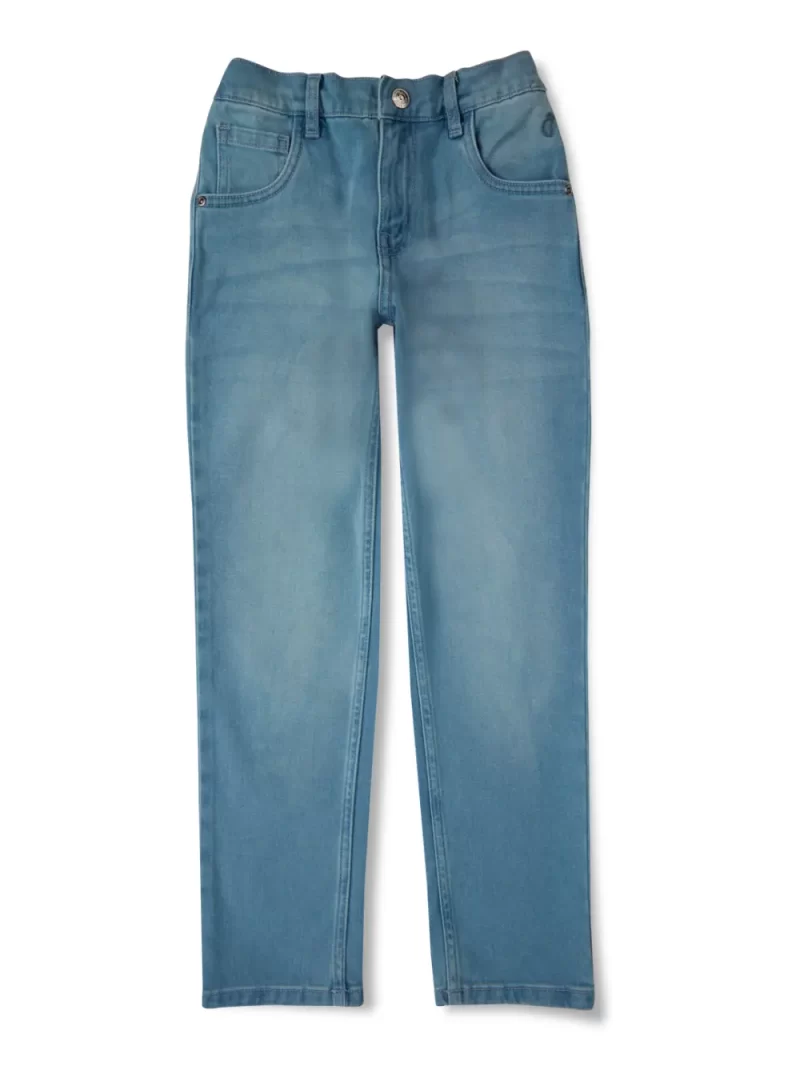 Gini & Jony Boys Blue Washed Denim Elasticated Jeans