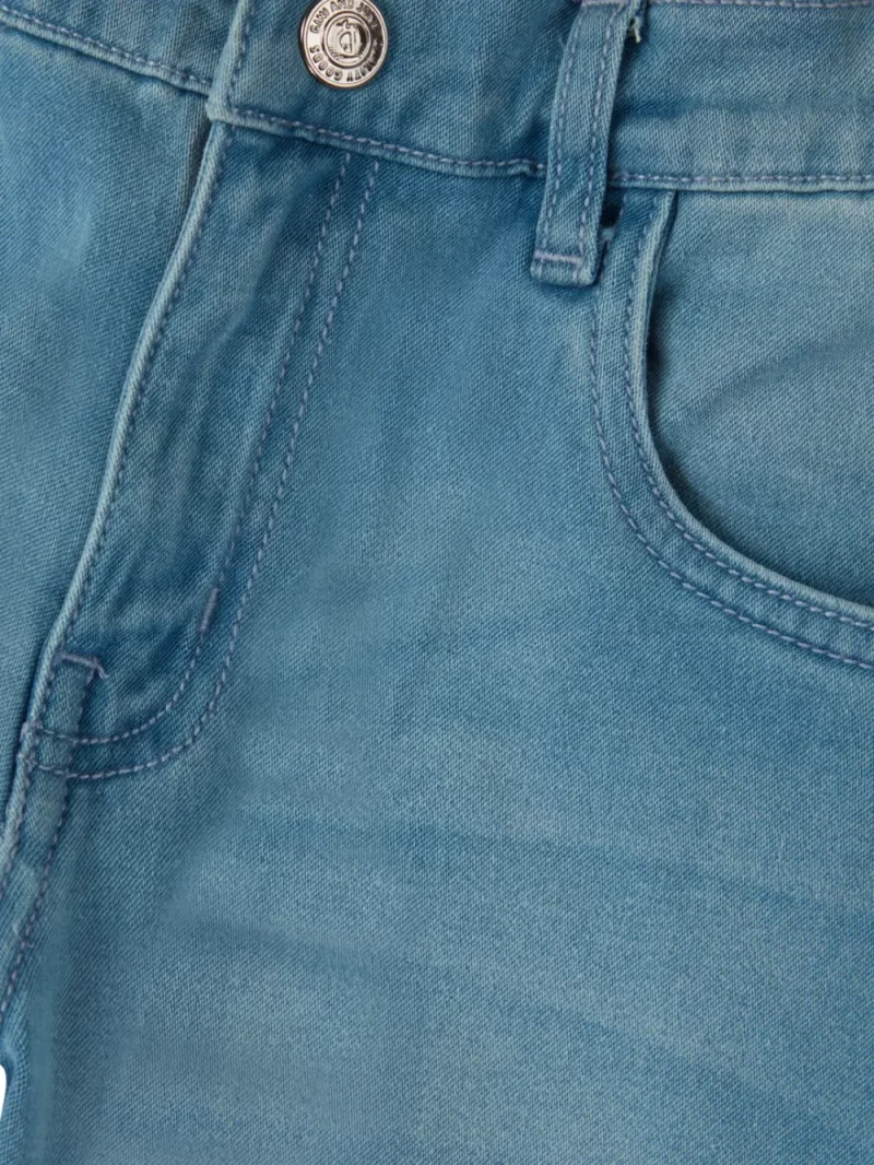 Gini & Jony Boys Blue Washed Denim Elasticated Jeans