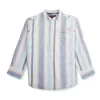 Gini And Jony Boys White Stripes Cotton Full Sleeves Shirt