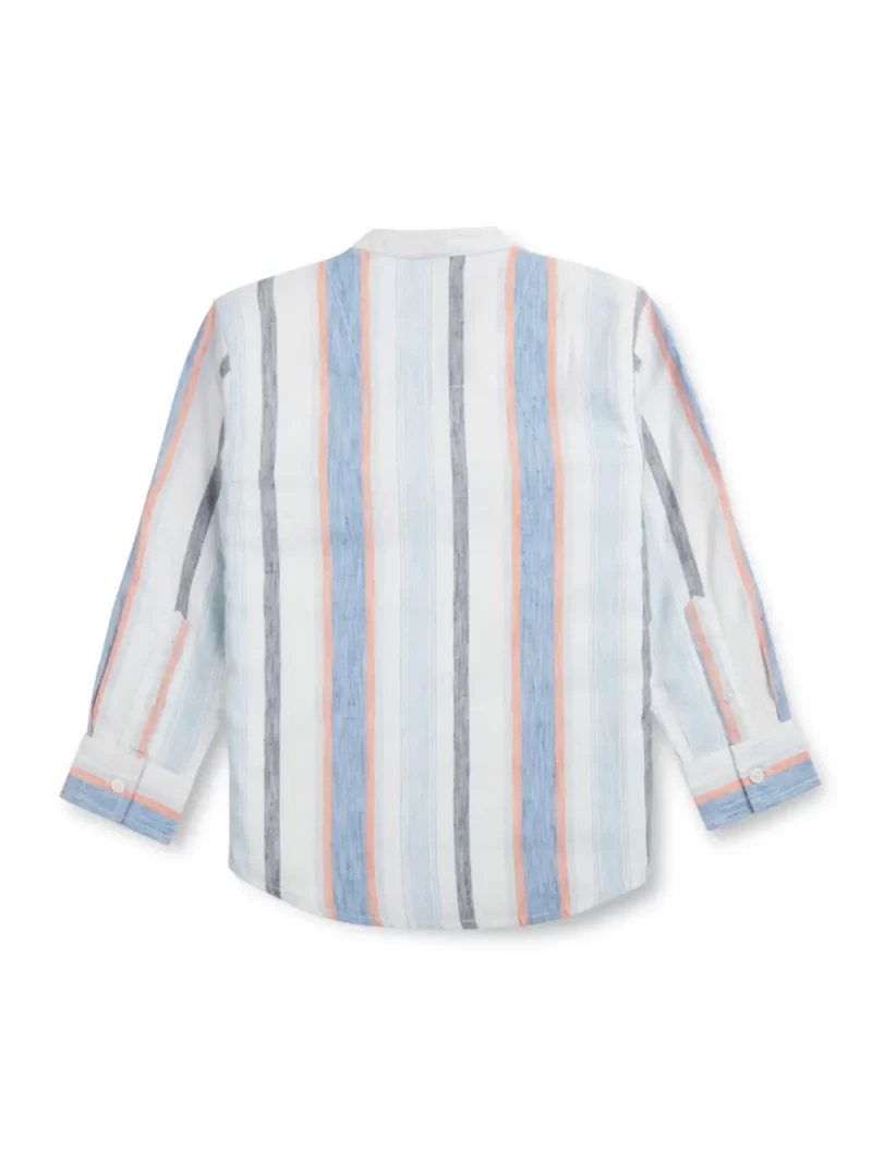 Gini And Jony Boys White Stripes Cotton Full Sleeves Shirt