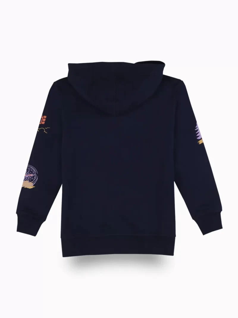 Gini And Jony Boys Navy Blue Graphic Print Cotton Sweat Shirt Full Sleeves