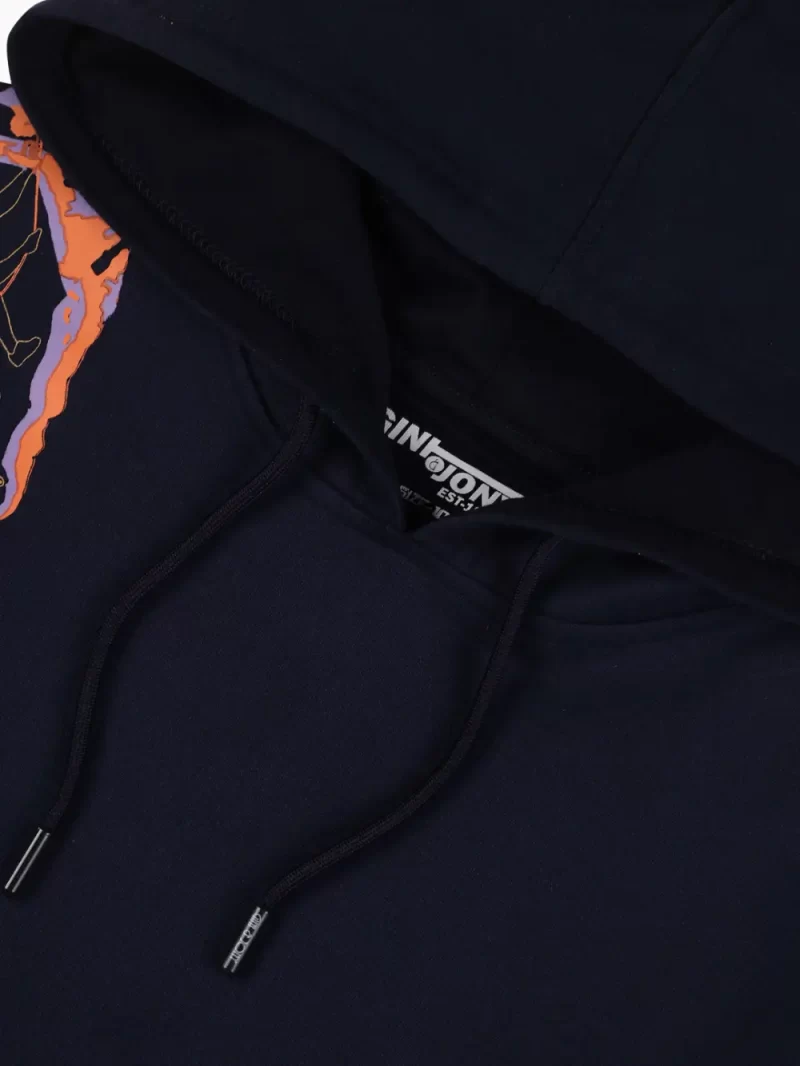 Gini And Jony Boys Navy Blue Graphic Print Cotton Sweat Shirt Full Sleeves