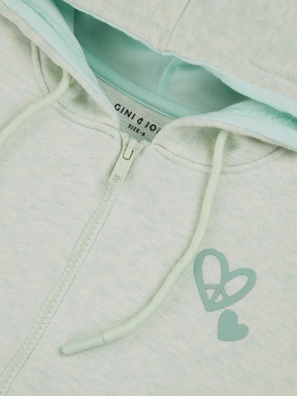 Gini And Jony Girls Green Solid Fleece Full Sleeves Knits Jacket