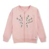 Gini And Jony Girls Pink Embroidery Cotton Knits Jacket Full Sleeves 9-10 Years