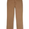 Gini And Jony Boys Khaki Solid Cotton Trouser Fixed Waist