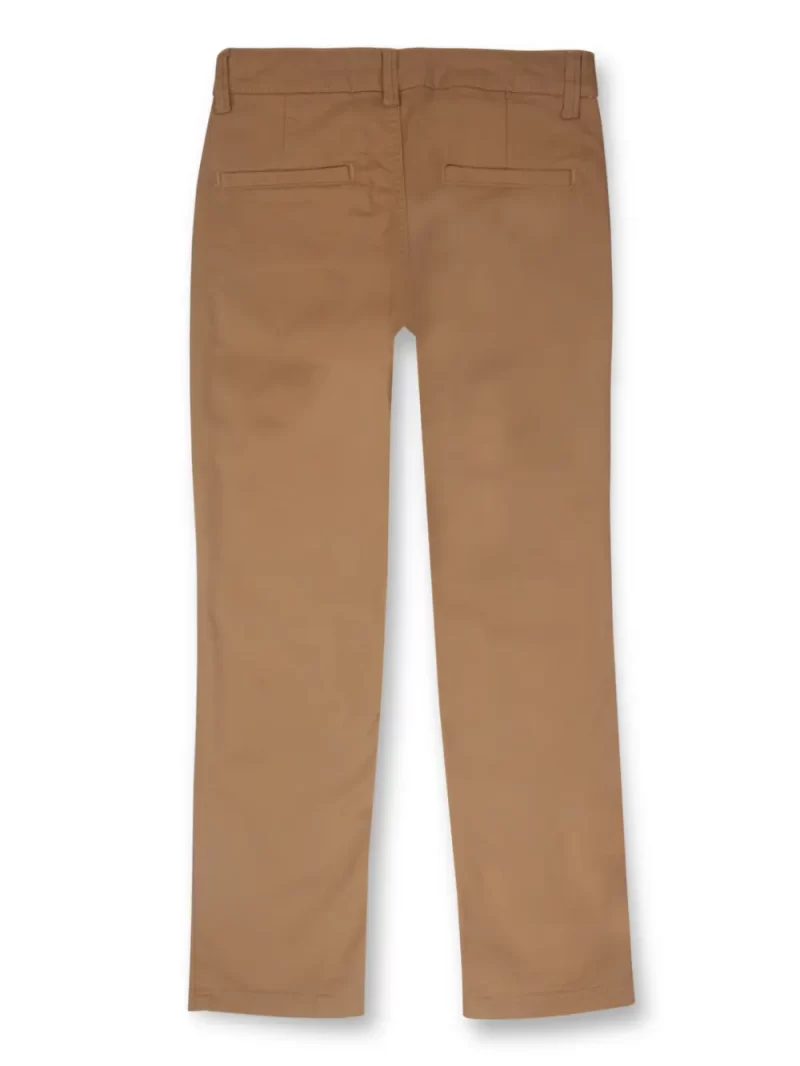 Gini And Jony Boys Khaki Solid Cotton Trouser Fixed Waist