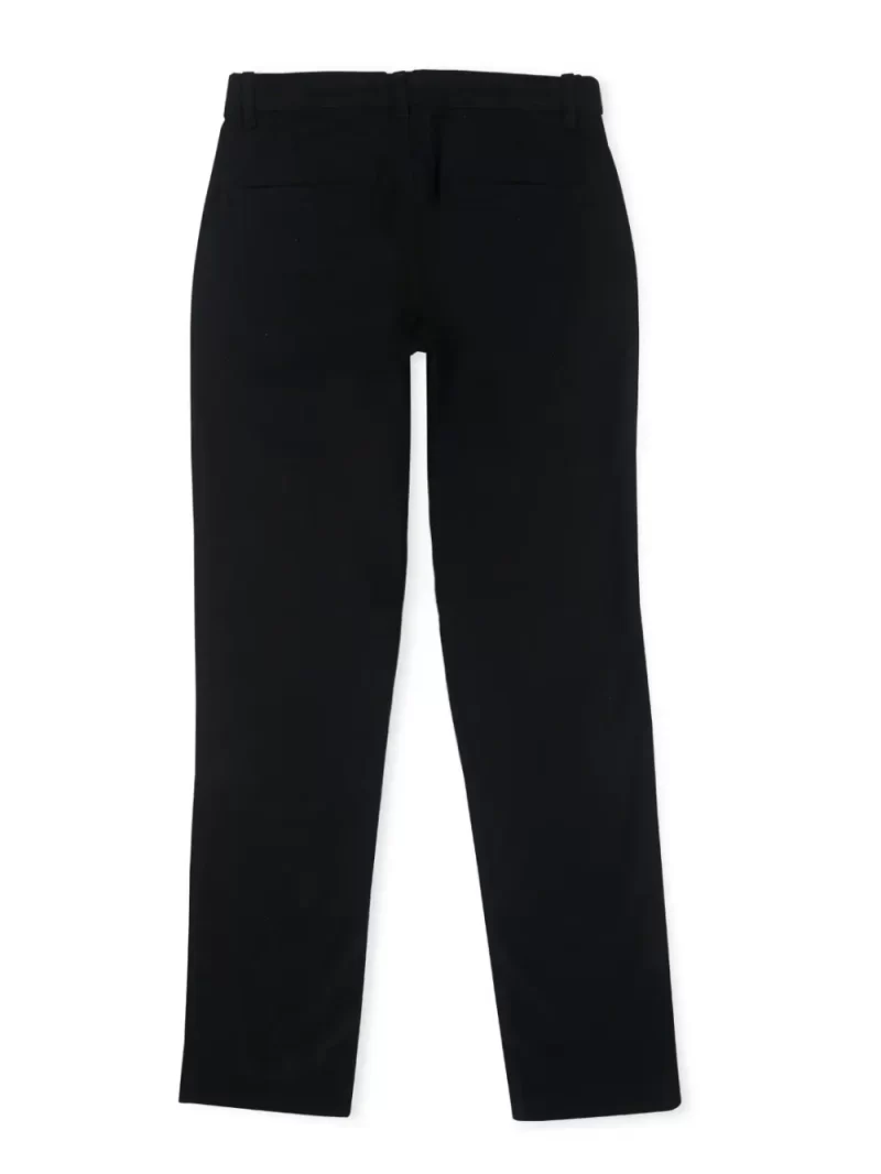 Gini And Jony Boys Black Solid Cotton Trouser Fixed Waist