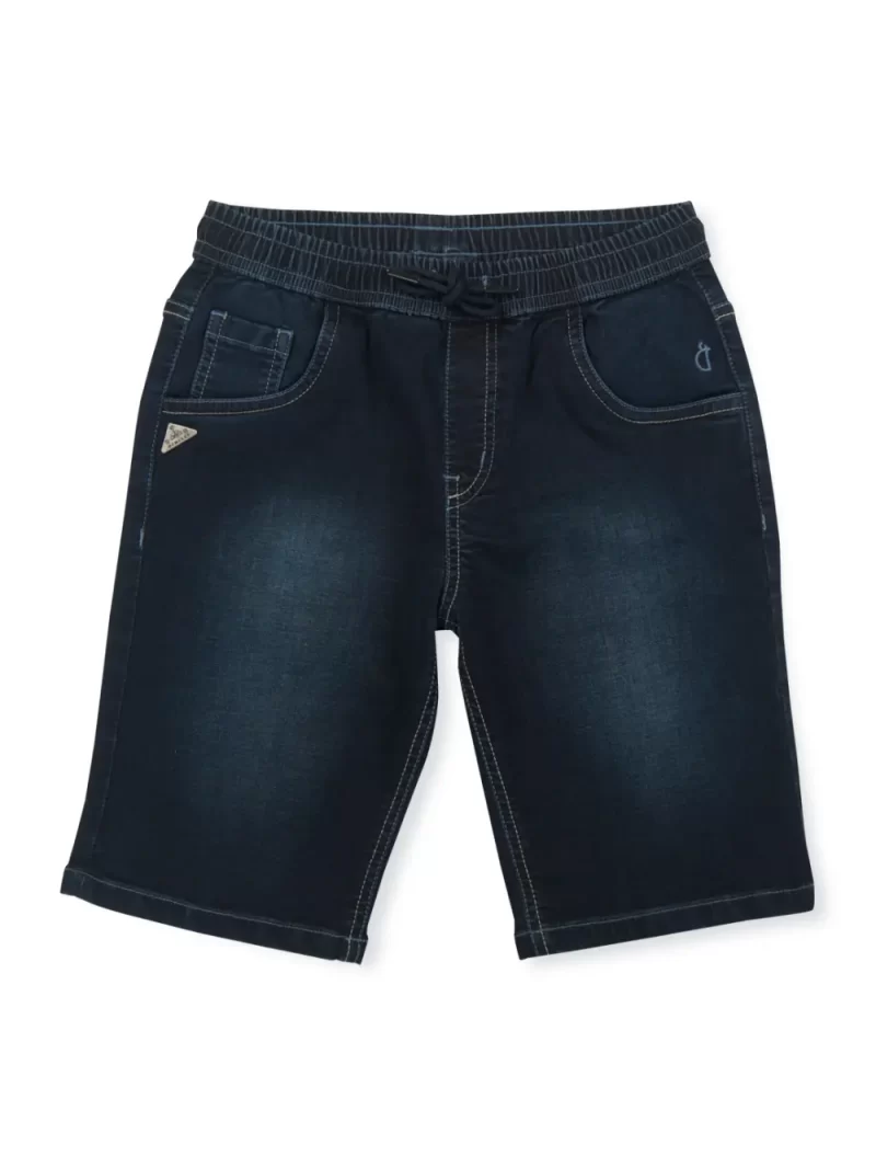 Gini And Jony Boys Blue Washed Denim Bermuda Elasticated