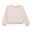 Gini And Jony Girls Pink Solid Fleece Full Sleeves Sweat Shirt