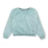 Gini And Jony Girls Blue Solid Fleece Full Sleeves Sweat Shirt