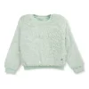 Gini And Jony Girls Green Solid Fleece Full Sleeves Sweat Shirt