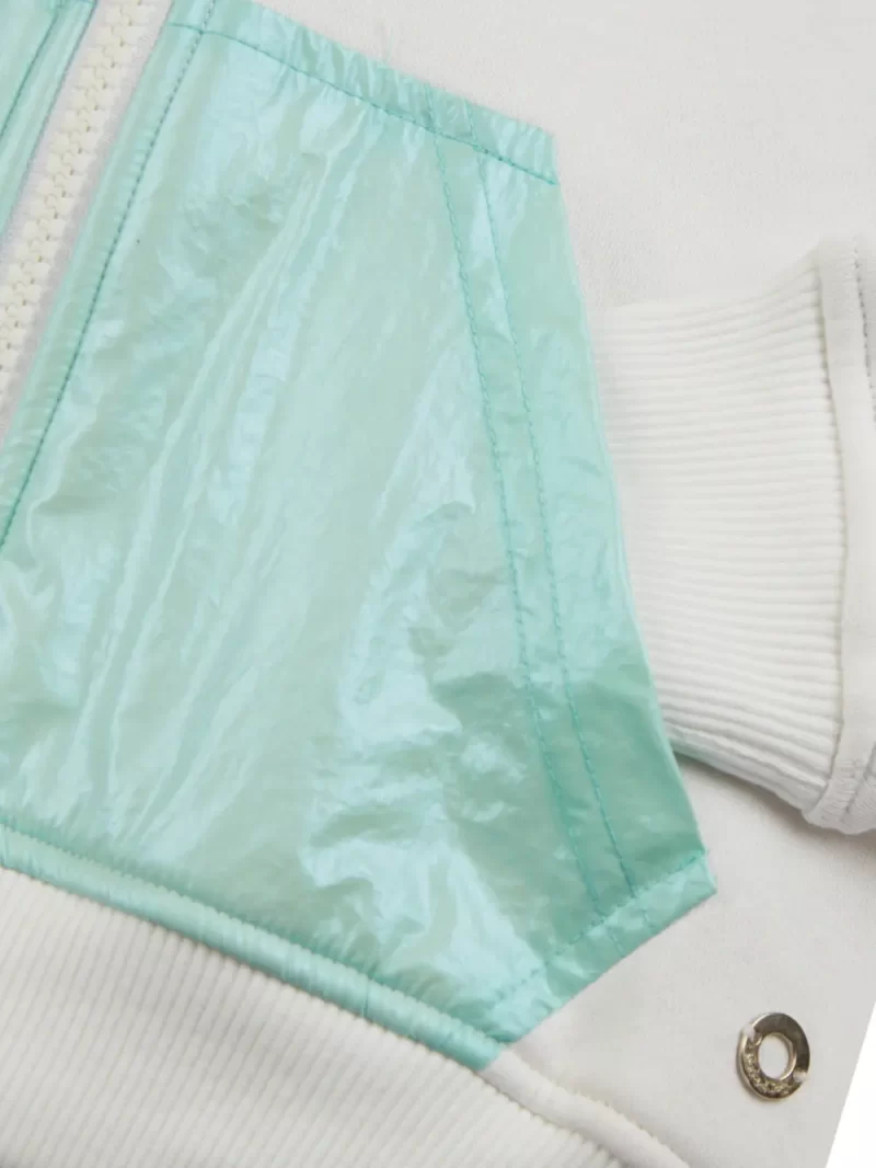 Gini And Jony Girls White Solid Fleece Full Sleeves Knits Jacket