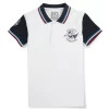 Gini And Jony Boys White Solid Cotton Half Sleeves Polo T-Shirt