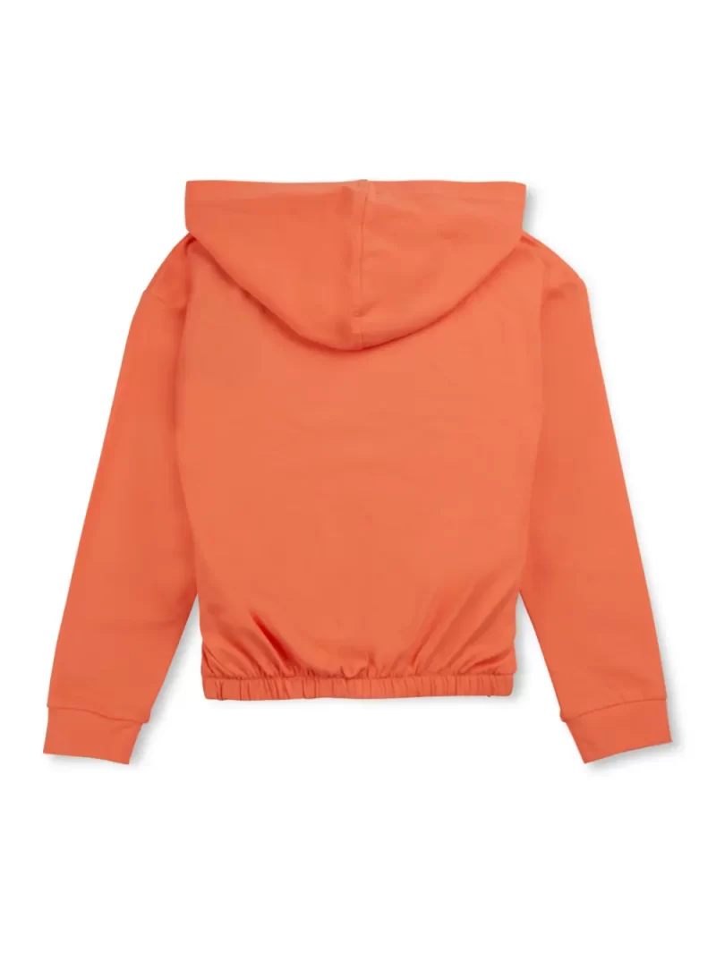 Gini And Jony Girls Orange Printed Cotton Full Sleeves Knits Top