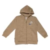 Gini And Jony Boys Brown Abstract Print Cotton Knits Jacket Full Sleeves