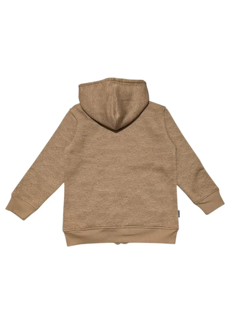 Gini And Jony Boys Brown Abstract Print Cotton Knits Jacket Full Sleeves