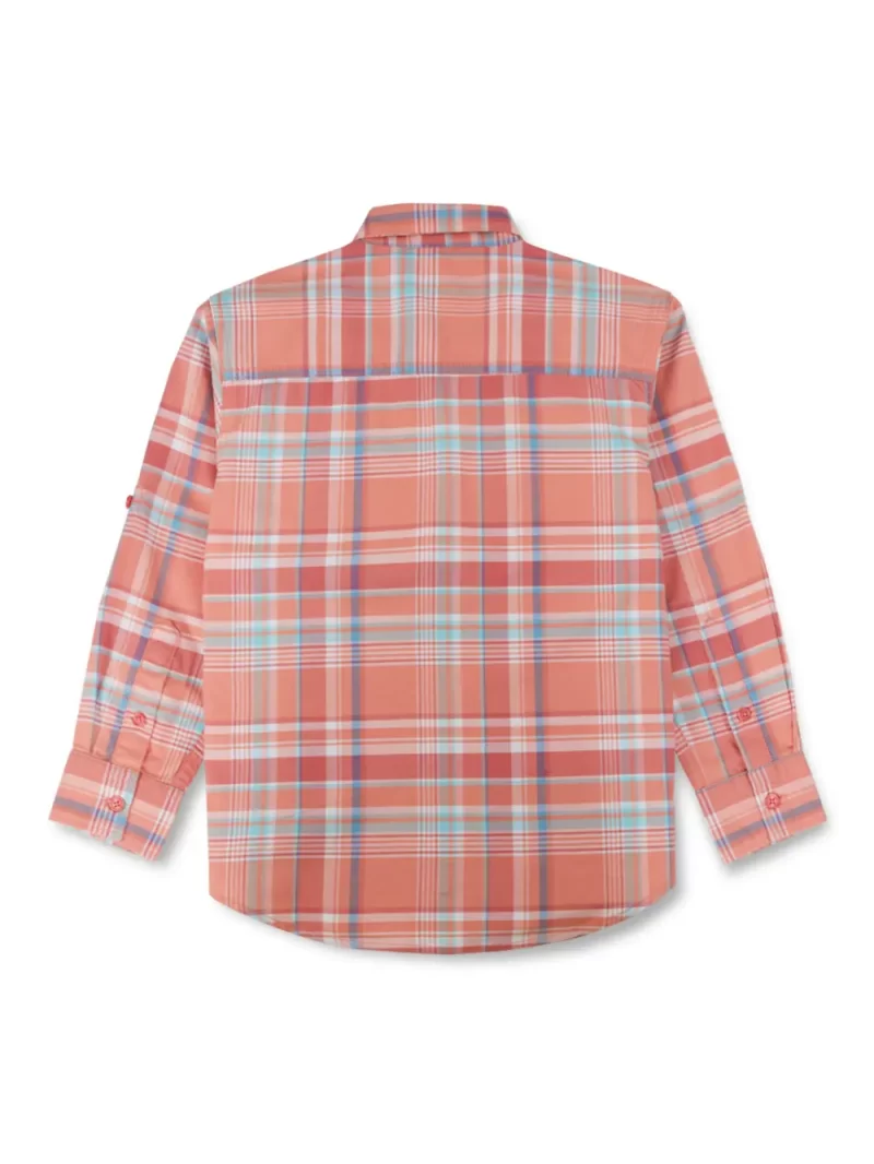Gini & Jony 
Baby Boys Regular Fit Checkered Spread Collar Casual Shirt