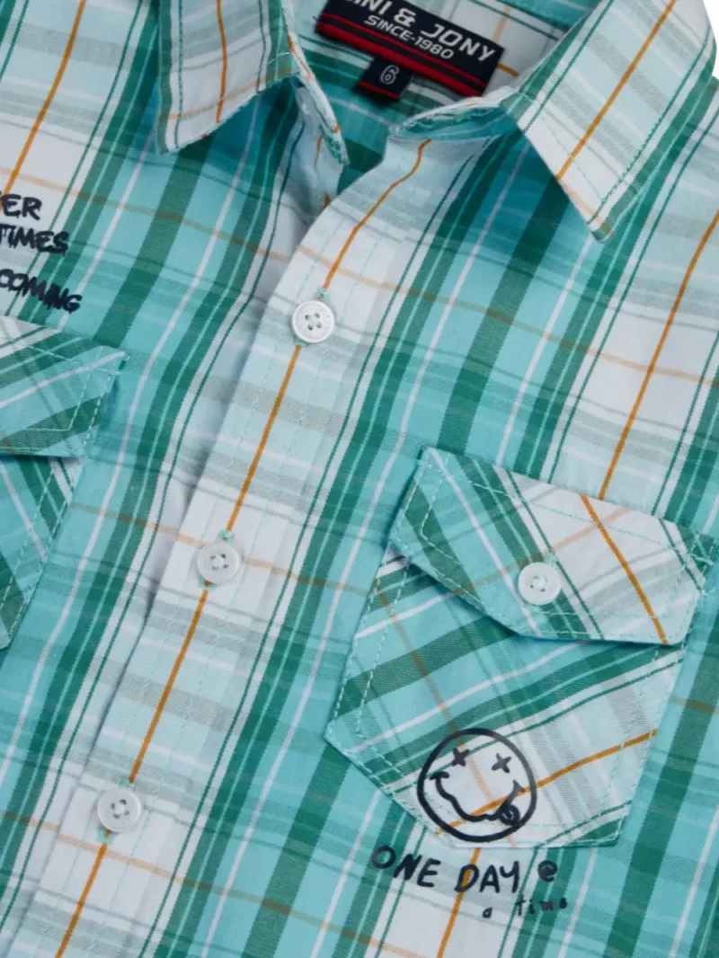 Gini And Jony Boys Solid Cotton Shirt