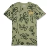 Gini And Jony Boys Olive Tropical Print Cotton T-Shirt Half Sleeves