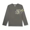 Gini & Jony Boys' Blue T-Shirt Knitshand-Wash Regular Fit