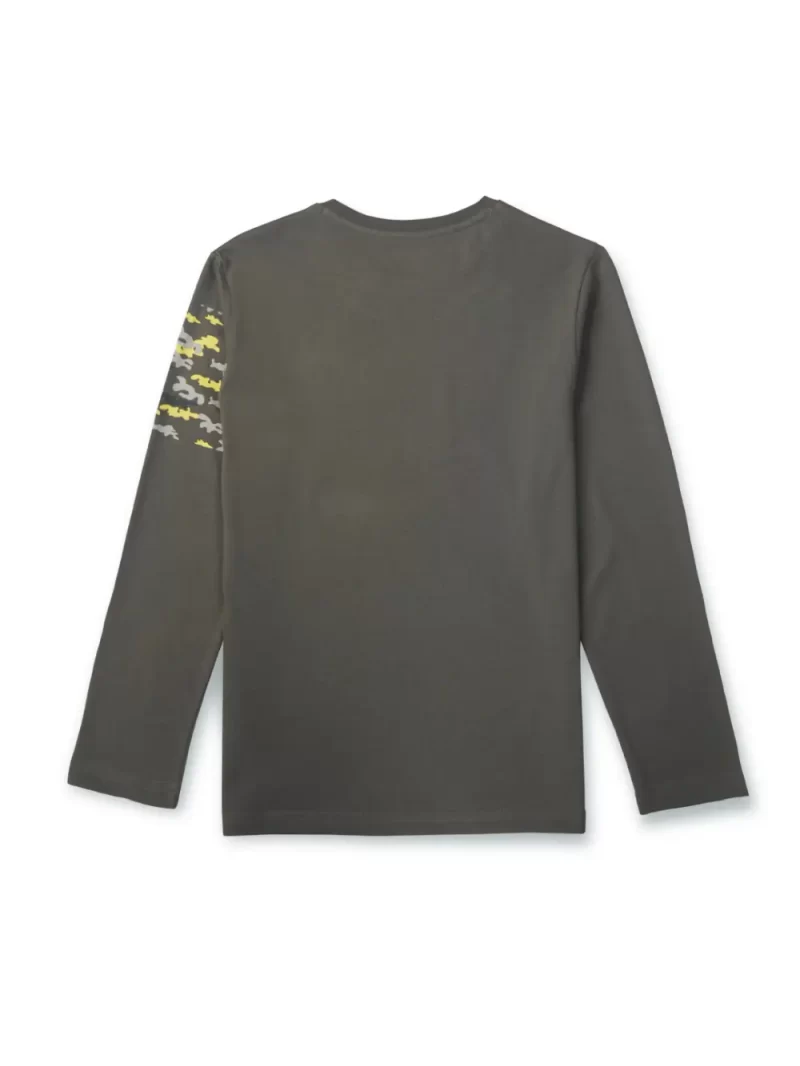 Gini & Jony Boys' Blue T-Shirt Knitshand-Wash Regular Fit