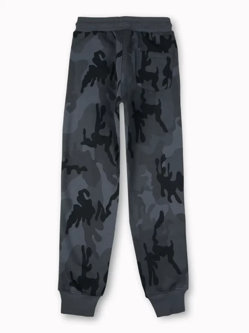 Gini And Jony Boys Grey Camouflage Cotton Track Pant Elasticated