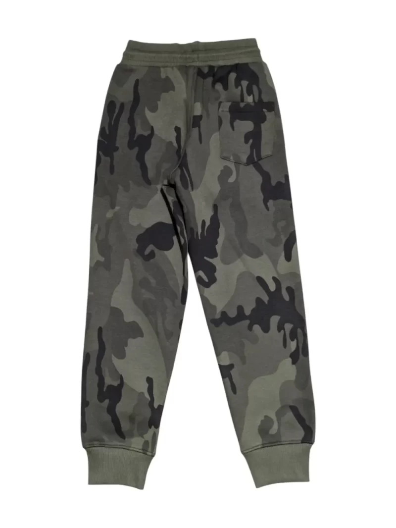 Gini And Jony Boys Olive Camouflage Cotton Track Pant Elasticated