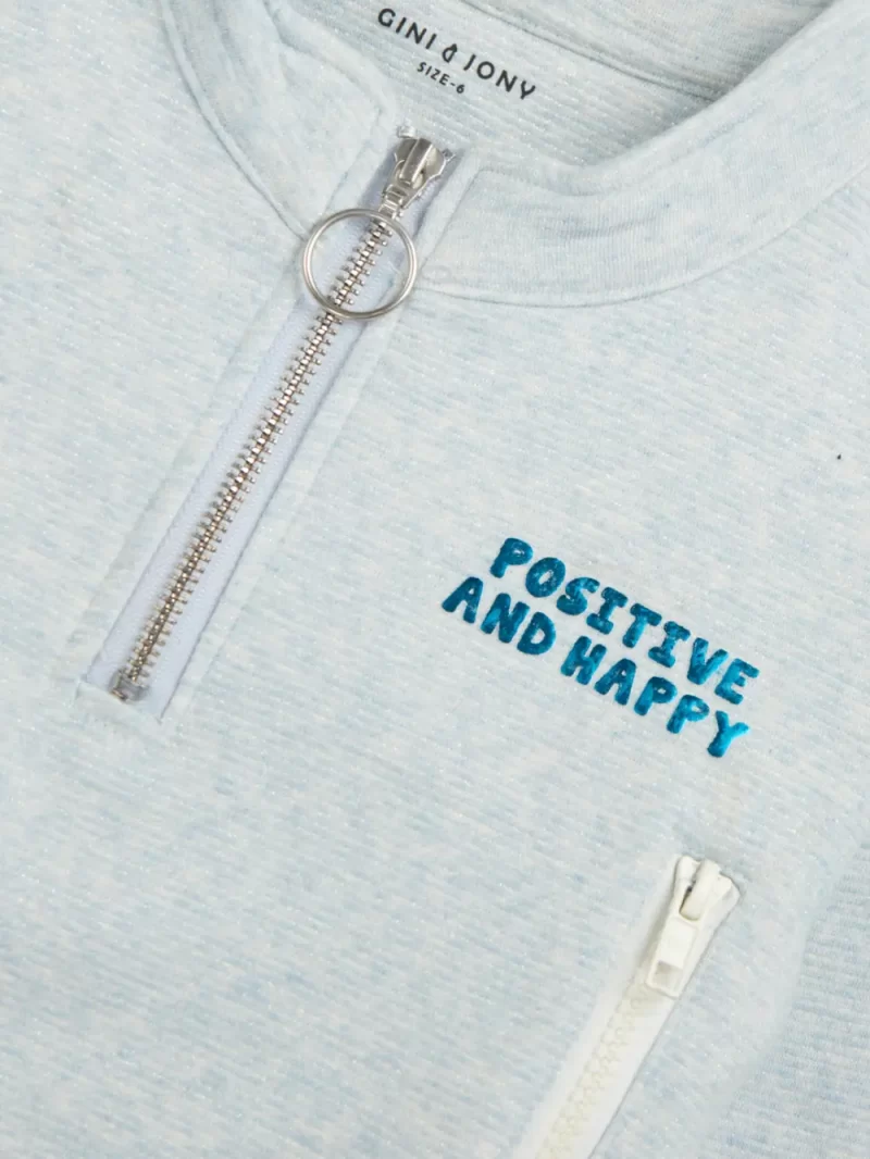 Boys Blue Cotton Printed Sweatshirt