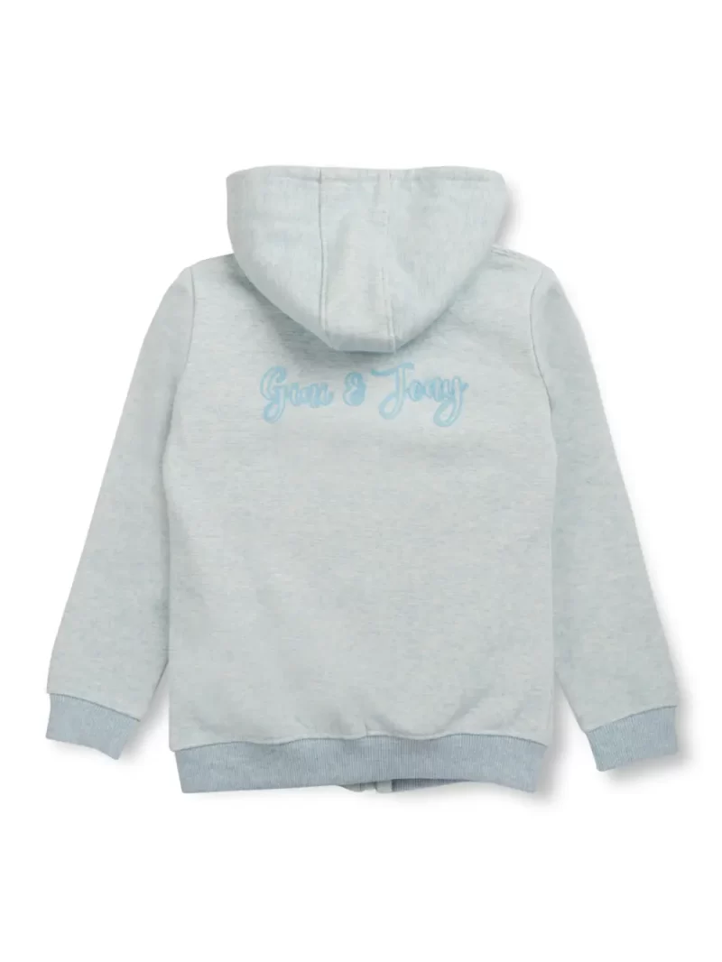 Gini And Jony Girls Blue Embroidery Cotton Knits Jacket Full Sleeves 5-6Y