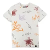 Gini And Jony Boys White Typographic Print T-Shirt Half Sleeves