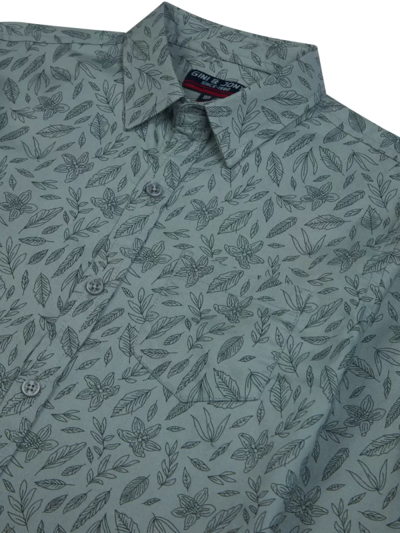 Gini And Jony Boys Solid Cotton Shirt