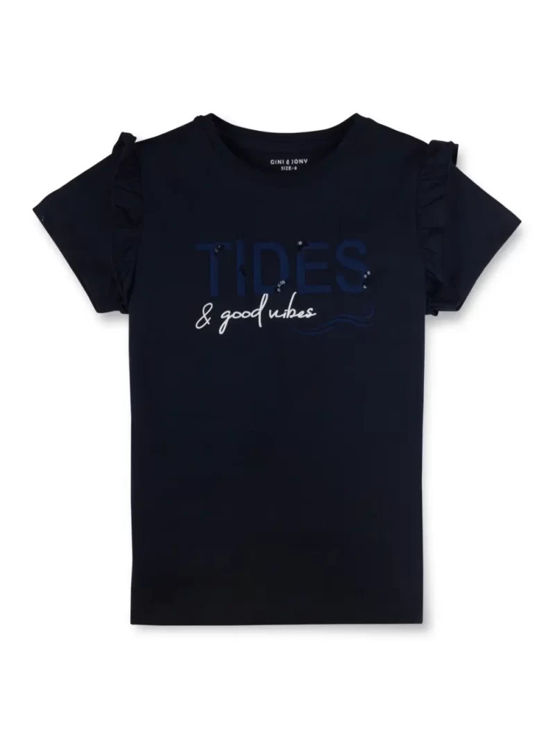 Gini And Jony Boys Black Solid Cotton Elasticated Track Pant 12-18M