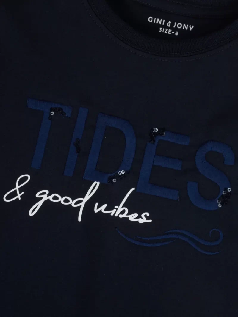 Gini And Jony Boys Black Solid Cotton Elasticated Track Pant 12-18M