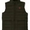 Gini And Jony Boys Olive Solid Taffeta Heavy Winter Jacket Sleeveless