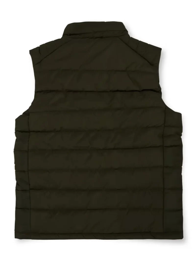 Gini And Jony Boys Olive Solid Taffeta Heavy Winter Jacket Sleeveless