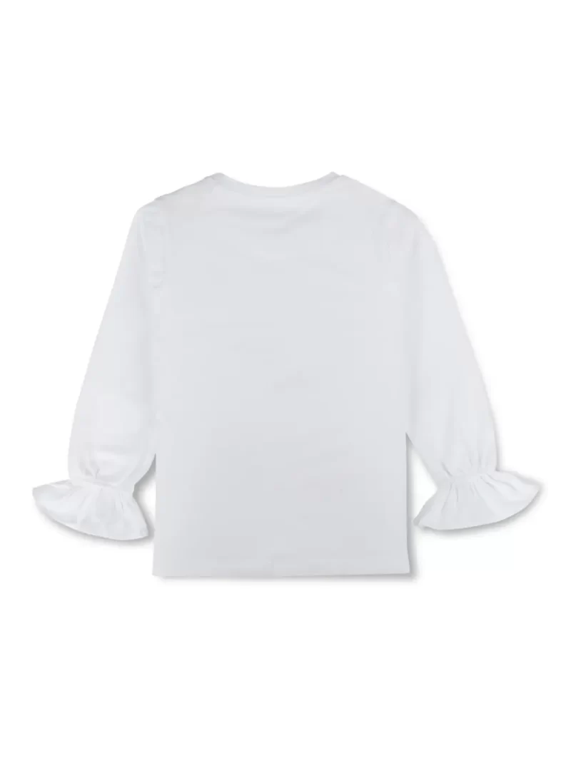 Gini And Jony Girls Cotton Round Neck Half Sleeves Knits Top