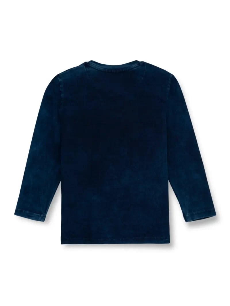 Gini & Jony Boys' Blue T-Shirt Knitshand-Wash Regular Fit