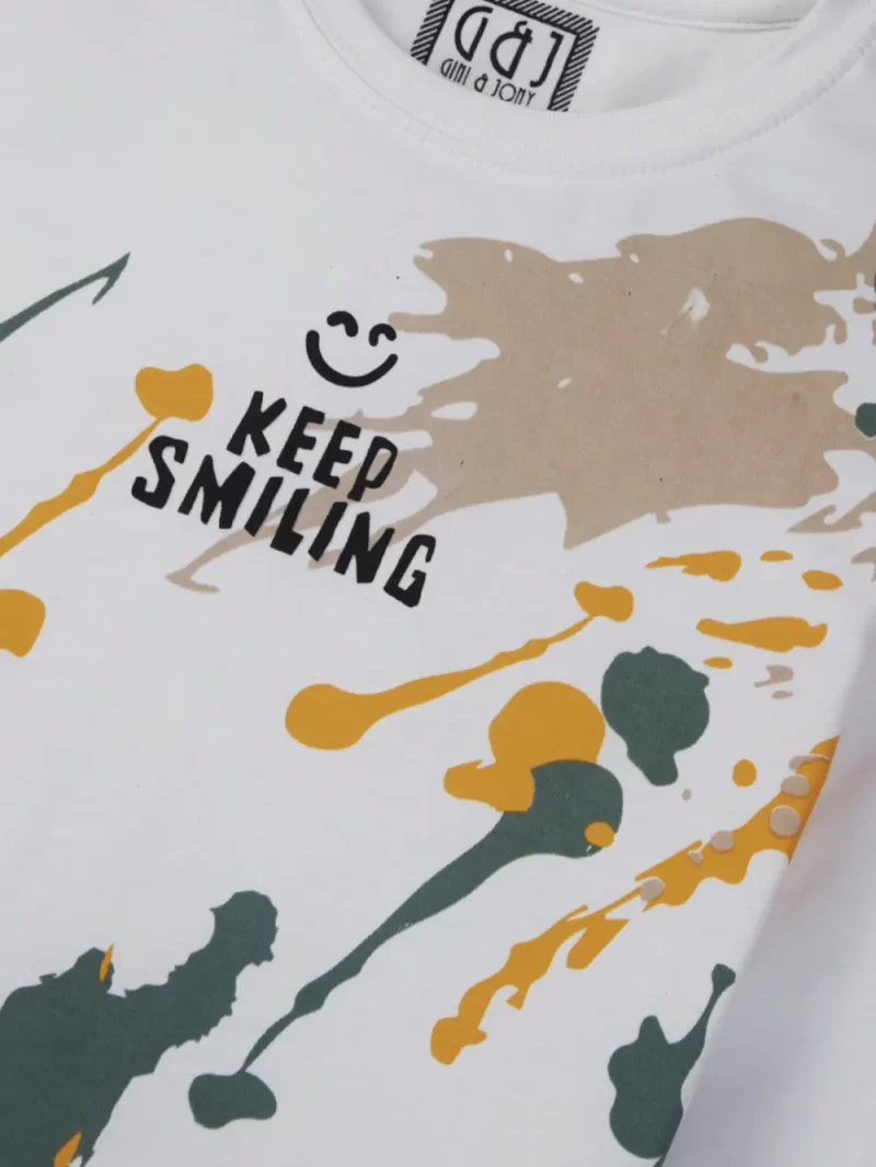 Gini & Jony 
Baby Boys Printed Pure Cotton Regular T Shirt